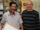 Kamel Louadi und Martin Schwarz, Biologiezentrum September 2015; Foto Fritz Gusenleitner