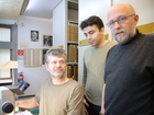 Erwin Scheuchl, Ardeshir Ariana und Fritz Gusenleitner, Arbeiten in der Sammlung im Biologiezentrum, November 2008