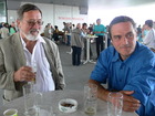 Ao. Univ.-Prof. Dr. Alfred Goldschmid und Mag. Dr. Josef Hemetsberger, Eröffnung Südflügel Schlossmuseum, 3. Juli 2009