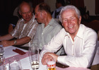 Ernst Rudolf Reichl, Franz Böhme und Hans Hörleinsberger bei Josef Klimesch, Feier zum 85. Geburtstag in Wels Maxlheide am 13.6.1987; Foto: Archiv Franz Lichtenberger