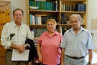 Pater Andreas Werner Ebmer, Dr. Milena Chvalova und  Prof. Dr. Milan Chvála in Admont, Sammlung Strobl, 17.9.2011; Foto: Hannes Jodlbauer