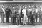 v. links n. rechts: Alexej Diakonoff, Zagulajev, Frantisek Gregor, Gerrit Friese, Willi Sauter, Klaus Sattler, Hans Joachim Hannemann, Martin Hering, Hans Reisser, Günther Petersen, Hans Georg Amsel, Josef Klimesch (ca. 1970)