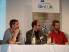 Herrmann Christof, Wichmann Gabor, Weigl Stephan, BirdlifeTagung 10.2013, Schlossmuseum Linz; Foto Juergen Plass