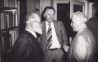 V.l.n.r.: Friedrich Schremmer, Friedrich Schaller und Franz Ressl, Österreich, Wien XX, 1. Feber 1980.
