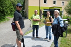 Start zur Botanischen Exkursion im Biologiezentrum Juni 2016, Gerhard Kleesadl Martin Pfosser Doris Seethaler Erzsebet Bodnar; Foto Fritz Gusenleitner