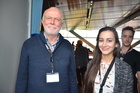 Gerhard Tarmann und Sarah Saadain, Entomologentagung Linz, November 2017; Foto Fritz Gusenleitner 