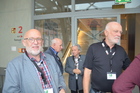 Fritz Gusenleitner, Holger Dathe, Johannes Gepp und Gerhard Tarmann, Entomologentagung Linz im Schlossmuseum, Nov. 2018; Foto F. Gusenleitner