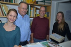 Katharina Zenz, Herbert Zettel,  Michael Kuhlmann und Esther Ockermüller, Entomologentagung Linz im Schlossmuseum, Nov. 2018; Foto F. Gusenleitner