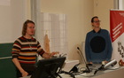 Herbert Christian Wagner und Robert Brodschneider,ÖEG-Kolloquium, Graz-Universität, 16.3.2019; Foto Christian Komposch