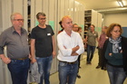 Georg Friebe, Christian Schröck, Martin Pfosser und Anita Eschner, Kustodentreffen Naturwissenschaft, Graz, April 2019; Foto F. Gusenleitner
