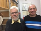 Heinz Schnee und Martin Schwarz, Biologiezentrum, Linz, April 2019; Foto Fritz Gusenleitner