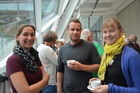 Elisabeth Huber,  Gernot Kunz und Lydia Schlosser, Entomologentagung in Linz, Schlossmuseum, November 2019; Foto Fritz Gusenleitner 