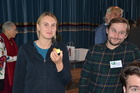 Johannes Volkmer und Julia Gladitsch, Entomologentagung in Linz, Schlossmuseum, November 2019; Foto Fritz Gusenleitner 