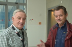 Walter Kerschbaum
und Herbert Trauner, Entomologentagung in Linz, Schlossmuseum, November 2019; Foto Fritz Gusenleitner 