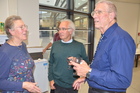 Claudia Gack Manfred Ayasse Hannes Paulus; Geburtstag Hannes Paulus 80 an der Universität Wien.Oktober 2023. Foto F. Gusenleitner