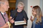 Hannes Paulus Erwin Scheuchl Esther Ockermüller. Entomologentagung Linz Schlossmuseum, November 2023. Foto F. Gusenleitner 