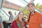 Sylvia Wanzenböck Lukas Fuxjäger. Entomologentagung Linz Schlossmuseum, November 2023. Foto F. Gusenleitner