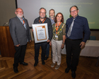 Fritz Gusenleitner Herbert Zettel Stefan Kirchweger Christine Hecher Andreas Kroh. Festveranstaltung 75 Jahre Arbeitsgemeinschaft Österreichischer Entomologen, Naturhistorisches Museum Wien, 20.9.2024. Foto Archiv der Arbeitsgemeinschaft
