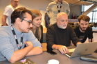 Florian Kohler Anna Greilberger Andreas Link SAmuel Messner_Entomologentagung November 2024 Schlossmuseum Linz. Foto F. Gusenleitner 