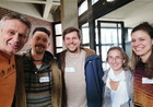 Christian Komposch Julian und Dominik von Spinn Leo Lorber Barbara Knoflach Julia Lamprecht. ÖEG-Tagung, Universität Innsbruck, 16.3.2024. Foto Ch. Komposch