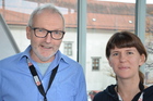 Stefan Kirchweger Andrea Jordan. Entomologentagung Linz Schlossmuseum November 2025. Foto F. Gusenleitner
