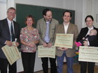 von links nach rechts: Hannes F. Paulus, Hildegard Winkler, Werner Holzinger, Martin Grassberger, Ingrid Holzinger; OEG-Tagung Wien 2004