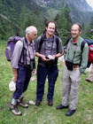 Dr. Heinz Wegleitner, Stefan Wegleitner und Dr. Richard Schlemmer (v.li.n.re.); 4-Länder-Ornithologen-Exkursion, Dachstein; 30.6.-2.7.2006