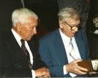 Ernst Jünger und Walter Linsenmaier, 7.4.1992; Bild: Archiv Heinrich Wolf