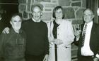 Michael Day (London),  Raymond Wahis,  Jane van der Smissen und Heinrich Wolf am 27.3.1999 zum 70. Geburtstag von Wahis; Bild: Archiv Heinrich Wolf