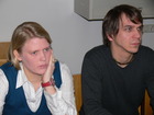 DI Anne Hartmann und DI Patrick Leitner, ÖEG Kolloquiem 1.3.2008, Universität für Bodenkultur Wien; Foto: Fritz Gusenleitner