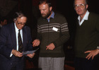Willi Sauter, Gerhard Tarmann und Konrad Thaler, Linzer Entomologentagung 1987; Foto: Archiv Franz Lichtenberger