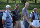 Gerhard Kraushofer, Hans Malicky, Michael Malicky und Ernst Hüttinger,   Maiszinken Lunz, 21.7.2005; Foto: Archiv Franz Lichtenberger