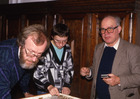 Kurt Huber, Franz Palmetshofer und Ernst Rudolf Reichl, Francisco Carolinum, Oberösterreichisches Landesmuseum 1988; Foto: Archiv Franz Lichtenberger