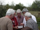 Bernhard Flisar, Franz Lichtenberger, Helmut Rauchber, Helmut Deutsch und Werner Kaesweber, Italien, Friaul Exkursion Magredi, Provinz Pordenone; Foto: Archiv Franz Lichtenberger