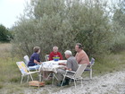 Lili Hassler, Franz Lichtenberger, Werner Kaesweber und Manfred Tschinder, Italien, Friaul Exkursion Magredi, Provinz Pordenone; Foto: Archiv Franz Lichtenberger