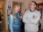 Margit Aubrecht und Dr. Björn Berning, Eröffnung Gemüseausstellung im Biologiezentrum am 14. April 2011; Foto: Fritz Gusenleitner