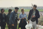 Burgenlandexkursion, Mai 1973. v.l.n.r. Dr. Hans Troger, Prof. Dr. Heinz Janetschek, Claudia Gall, Wolfgang Schedl