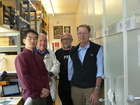 Ryuki Murao, Dr. Josef Gusenleitner, Mag. Fritz Gusenleitner und Pater Andreas W. Ebmer, Sammlung Biologiezentrum Linz, Juni 2012; Foto: Fritz Gusenleitner