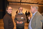 Dr. John Plant, Dr. Klaus Schönitzer und Prof. Dr. Anselm Kratochwil, Entomologentagung November 2012 im Schlossmuseum; Foto: F. Gusenleitner
