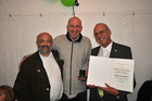 Josef Limberger,DI Clemens Gumpinger und Univ.-Prof. Dr. Roman Türk,   Jubiläumsfeier 50 Jahre Naturschutzbund Oberösterreich, Juli 2013; Foto: Naturschutzbund