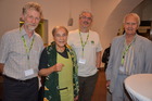 Univ.-Doz. Dr. Laszlo Rakosy, Univ.-Prof. Dr. Ulrike Aspöck, Dr. Agostino Letardi und Univ.-Prof. Dr. Horst Aspöck, SIEEC-Tagung in Bozen September 2013; Foto: Fritz Gusenleitner