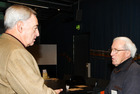 Ing. Walter Kerschbaum und Anton Scheuchenpflug, Entomologentagung November 2013 im Schlossmuseum; Foto: Fritz Gusenleitner